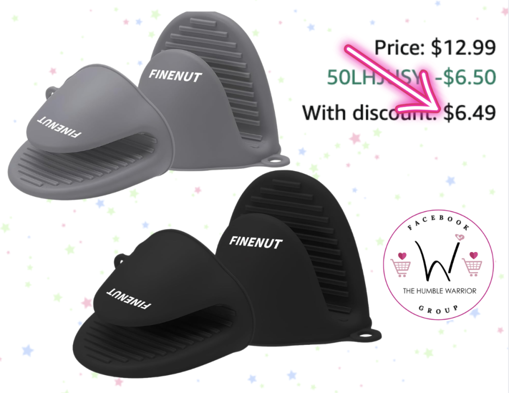 2-pairs of Mini Silicone Oven Mitts 4PCS!